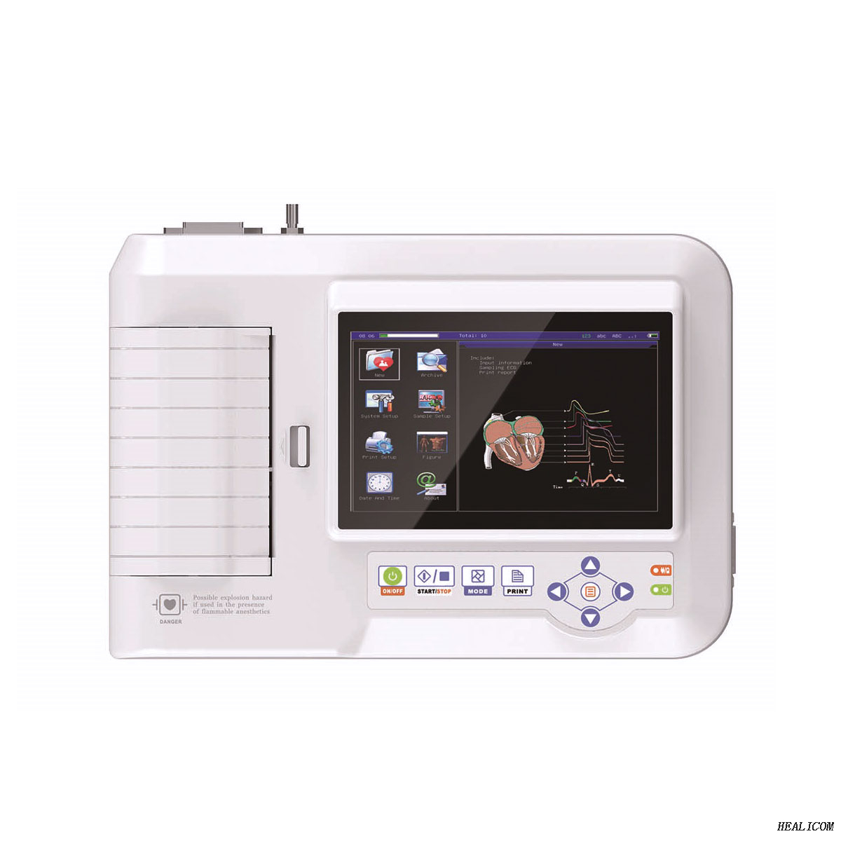Electrocardiógrafo CE médico aprobado Electrocardiógrafo de máquina de ECG de 6 canales Digitaces