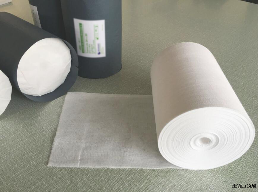 Rollo de gasa de algodón absorbente de alta calidad médica