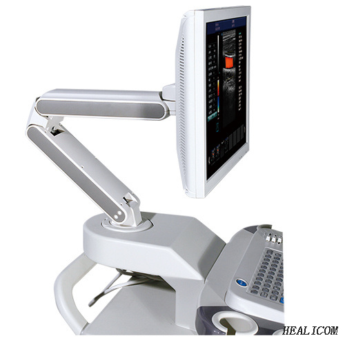 Equipo médico HUC-600P Escáner de ultrasonido Doppler color 4D tipo carro digital completo