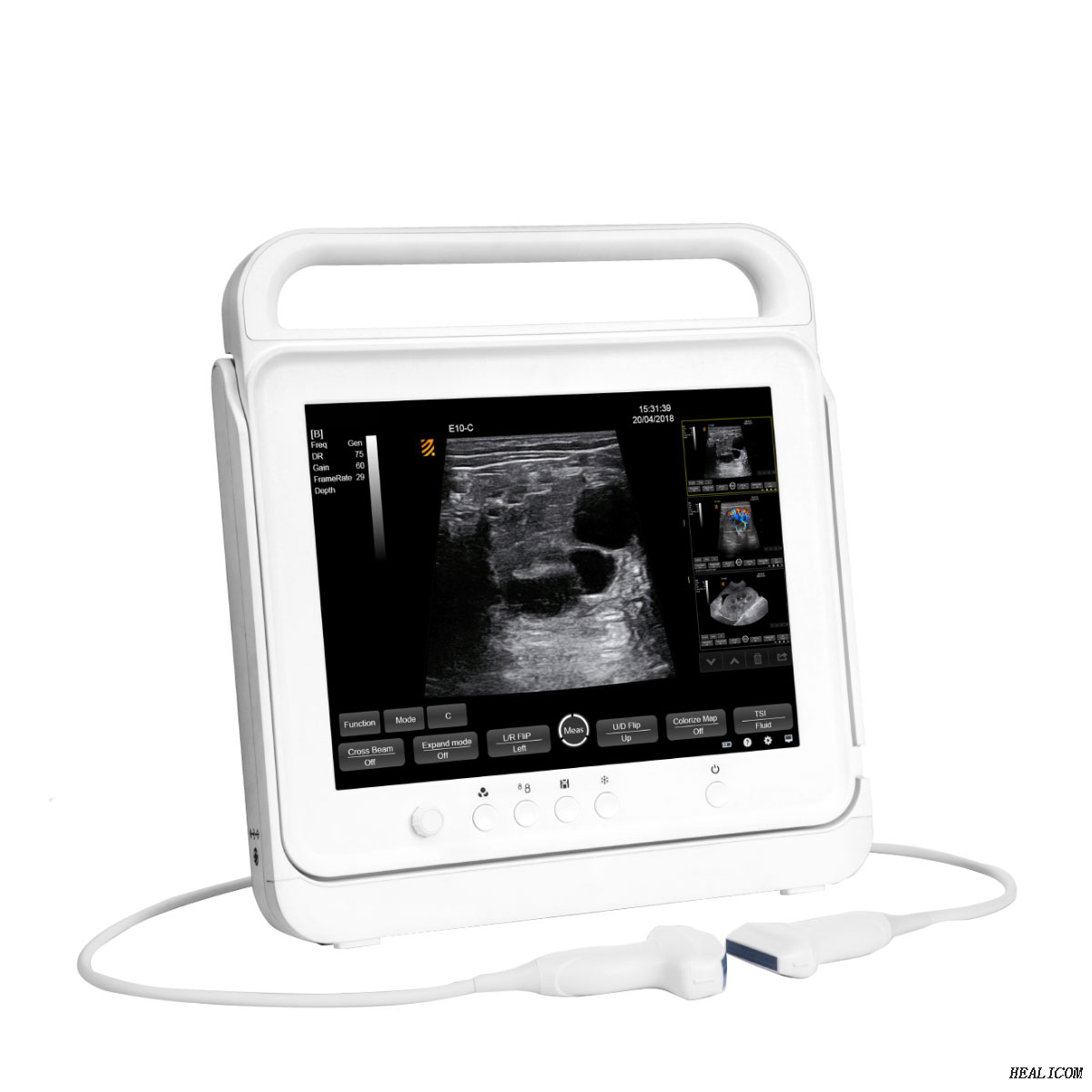 Equipo de ultrasonido veterinario HV-50C Escáner de ultrasonido Doppler a color táctil digital portátil